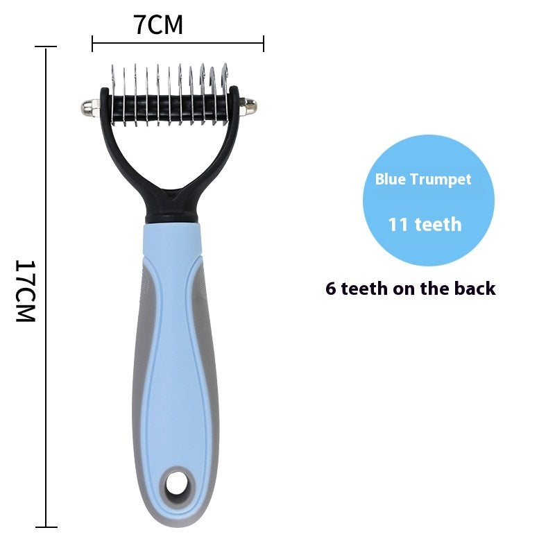 Double-sided Stainless Steel Pet Hair Unknotting Comb