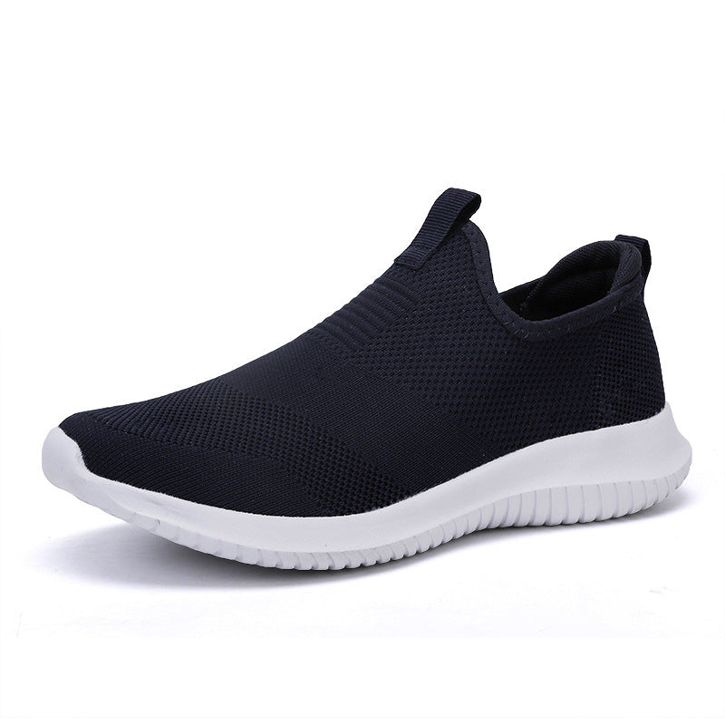 One-step lightweight and breathable fly woven couple shoes