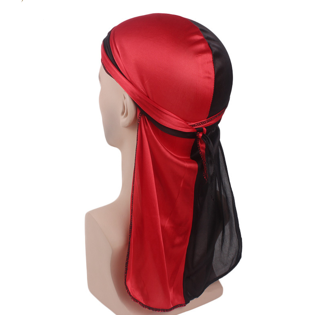 Fashion Double Soft Satin Durag Men's Accessories