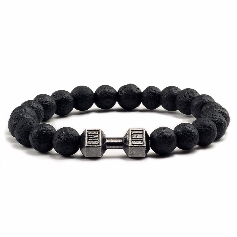 Natural Volcanic Stone Beads Bracelets Black Lava Men Women Bracelet Aromatherapy Essential Oil Diffuser Bangle