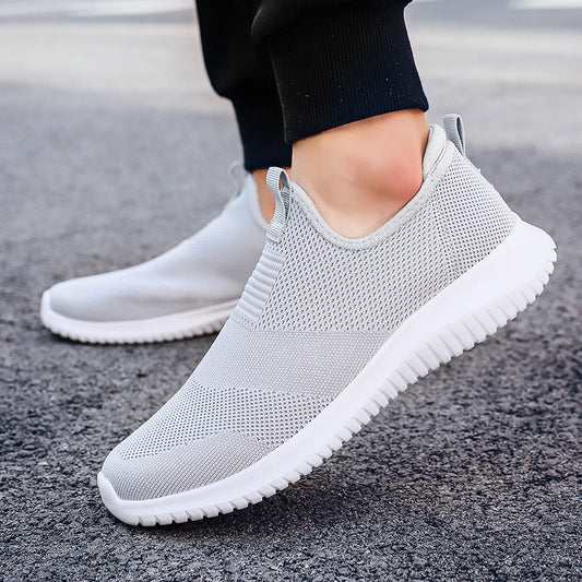 One-step lightweight and breathable fly woven couple shoes