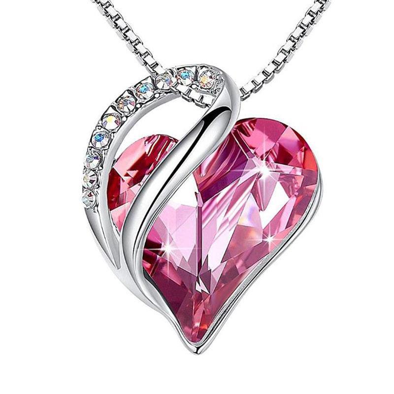 Collar geométrico en forma de corazón de plata 925, joyería, cadena de clavícula para mujer, regalo del Día de la madre de San Valentín