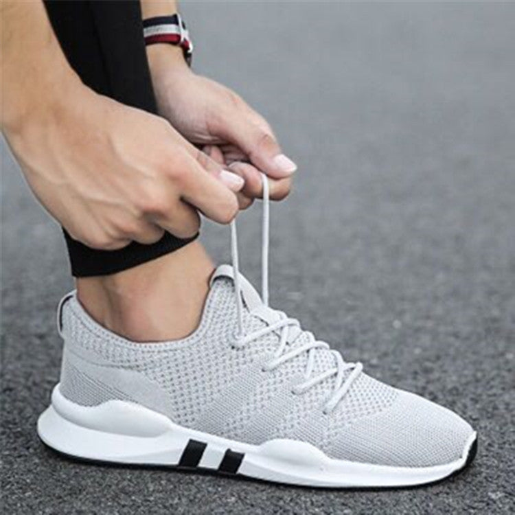 Flying woven shoes male Korean version of low-cut breathable canvas shoes trend casual sports tide shoes student shoes