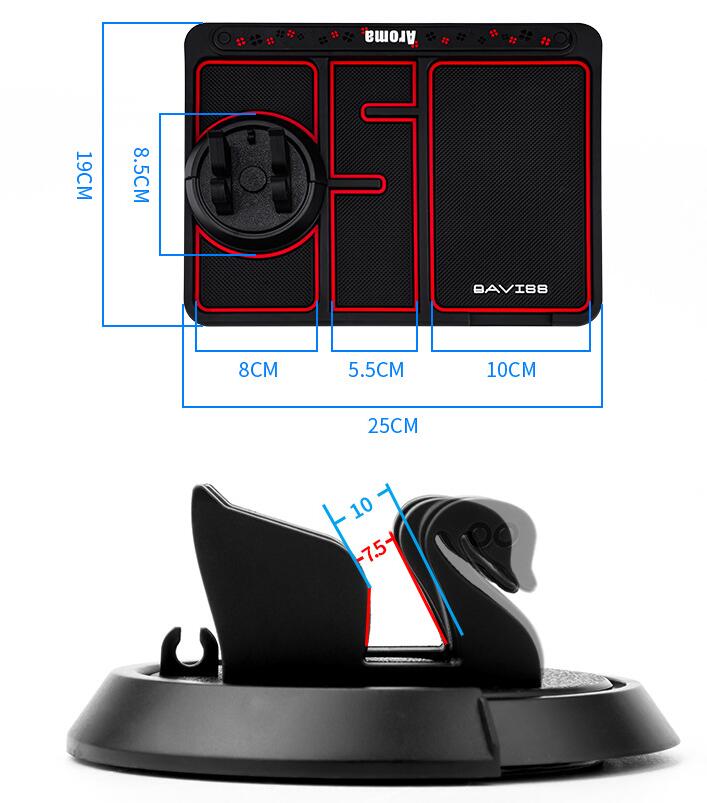 Rutschfeste Auto-Handy-Pad für 4-in-1-Auto-Parkplatz-Nummernkarte, Anti-Rutsch-Matte, Auto-Handy-Halter, klebrige Anti-Rutsch-Dash-Telefonhalterung