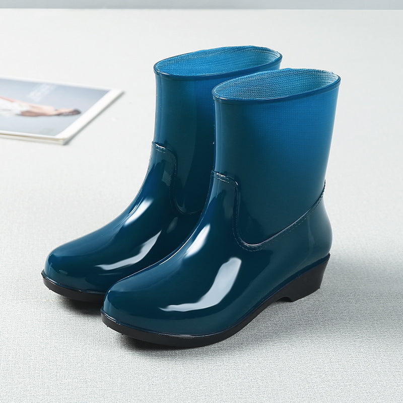 Four Seasons Rain Boots Women's Short Boots Fashion Waterproof