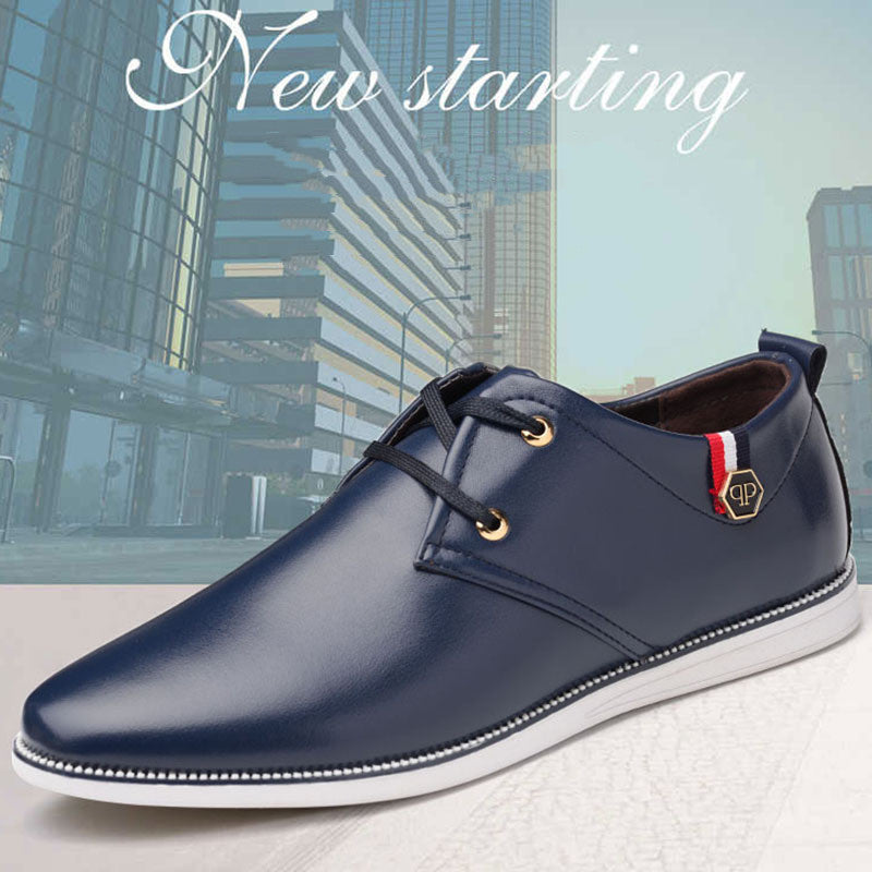 Men's Breathable Leather Shoes With Cow Tendons And Soft Soles