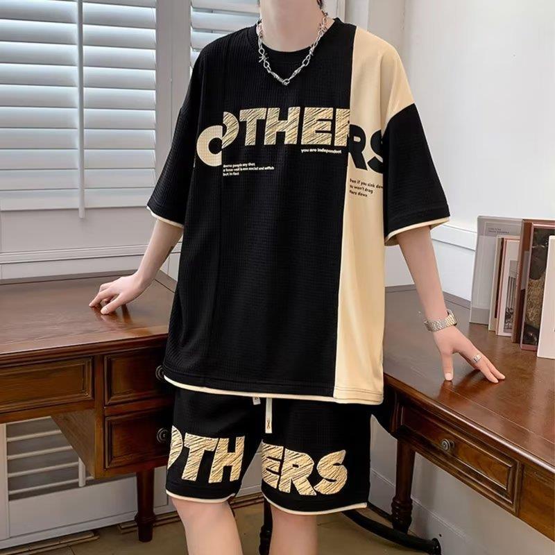 Men's Fashion Casual Short Sleeve T-shirt Shorts Set