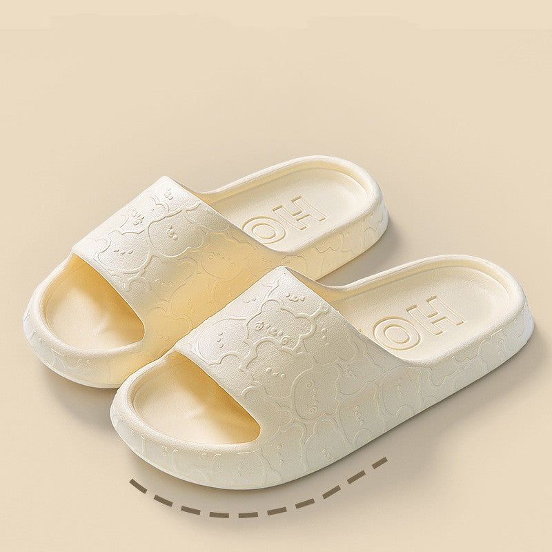 Unisex Household Bathroom Deodorant Outer Wear Thick Slippers