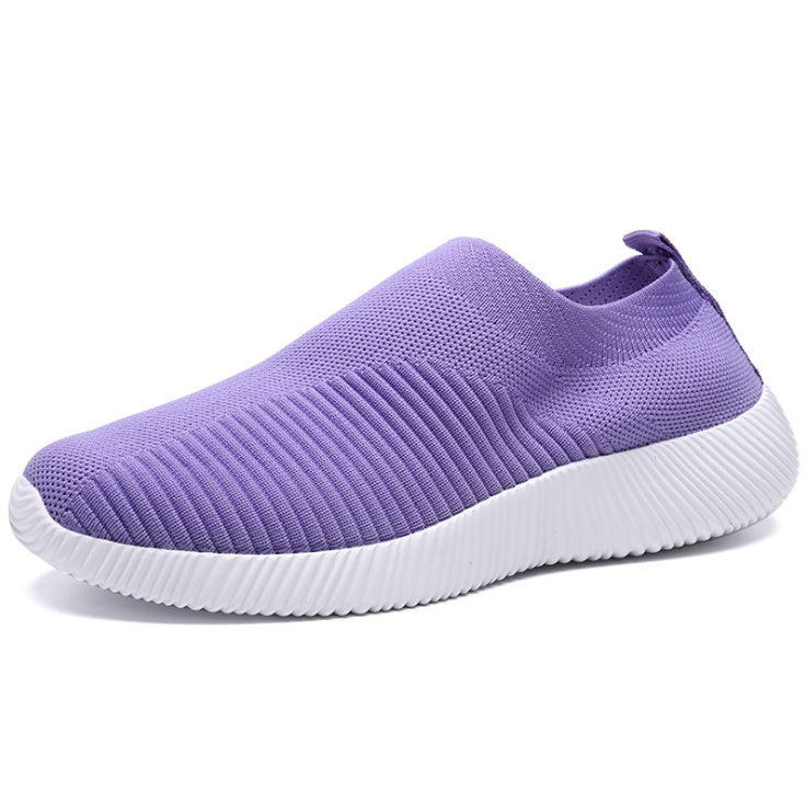 Korean Version Of Large Size Sports Flying Woven Casual Shoes