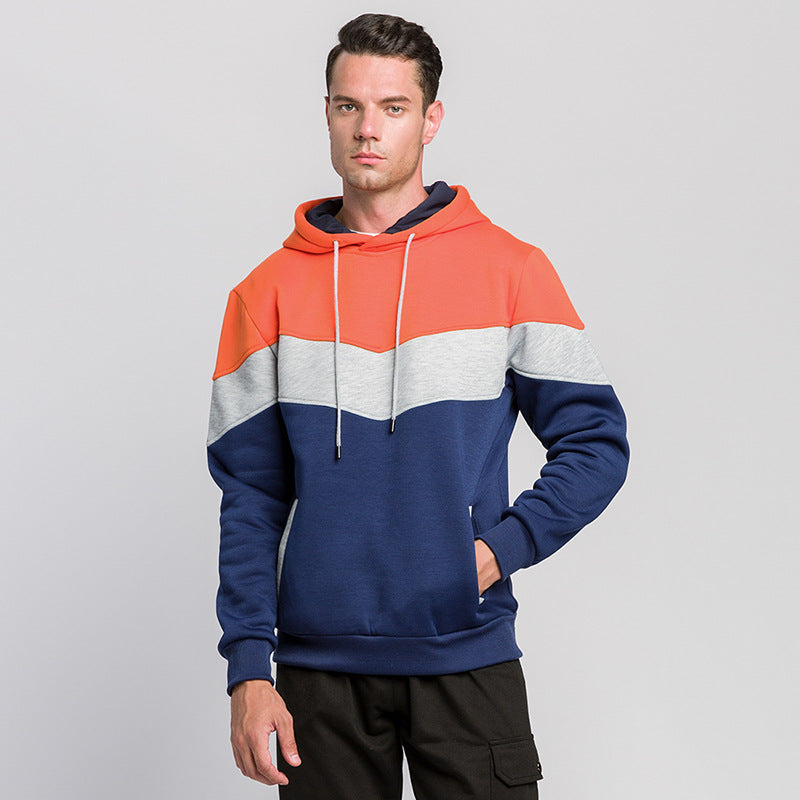 Men's color block hoodie sweatshirt