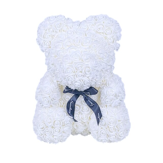 Valentine's Day Gift Rose Bear Eternal Flower Rose Teddy Bear PE Foam Bear 25cm Valentines Day