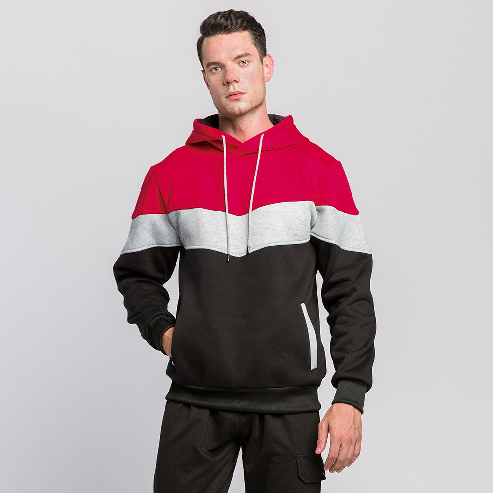 Men's color block hoodie sweatshirt