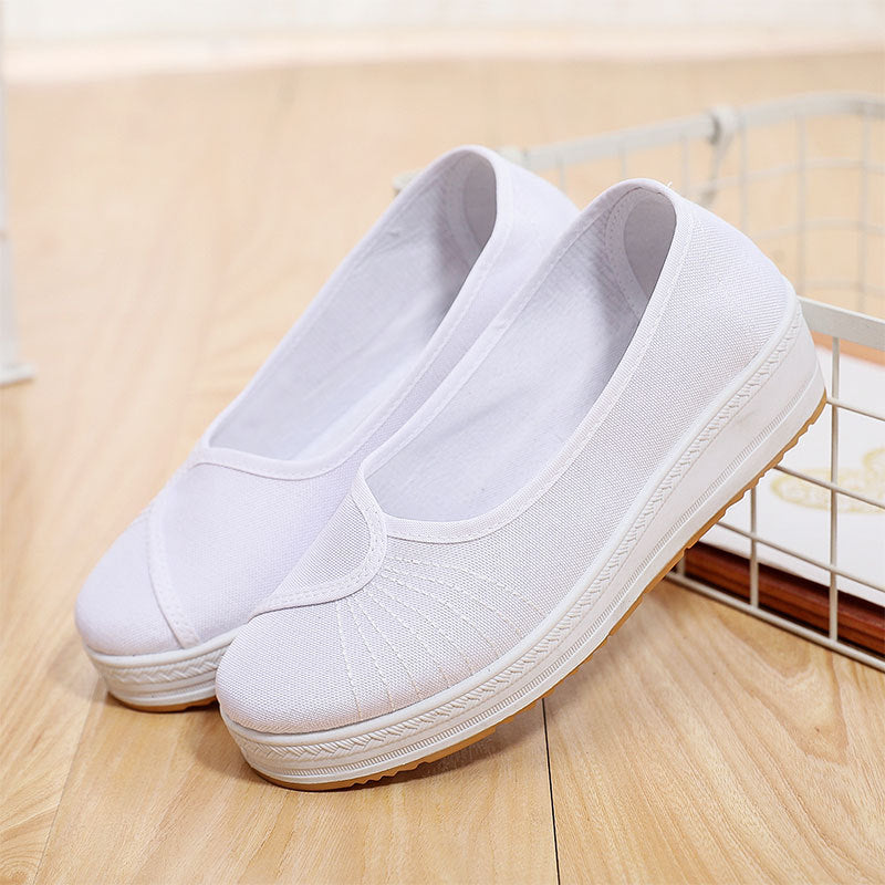 Women's Thick-soled Nurse White Soft-soled Cloth Shoes