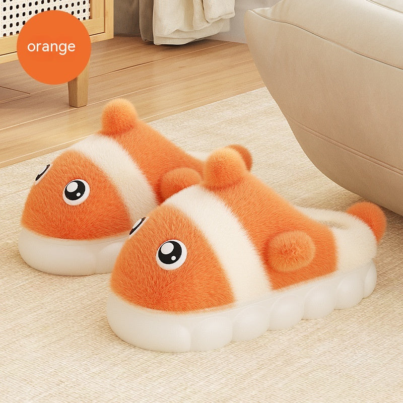 Home Warm Parent-child Cute Fluffy Slippers