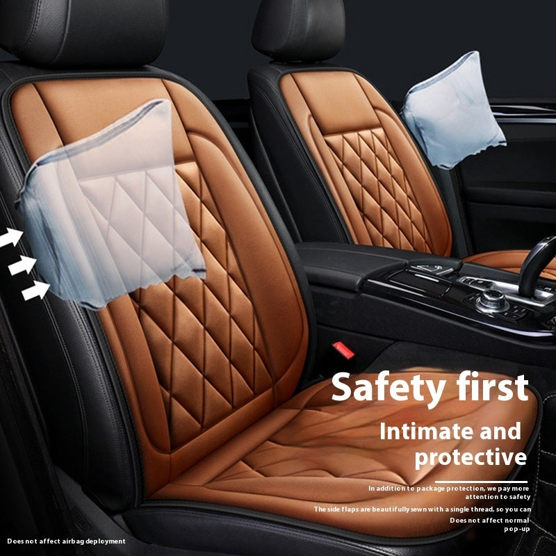 Winter Solid Color Car Plush Warm Cushion