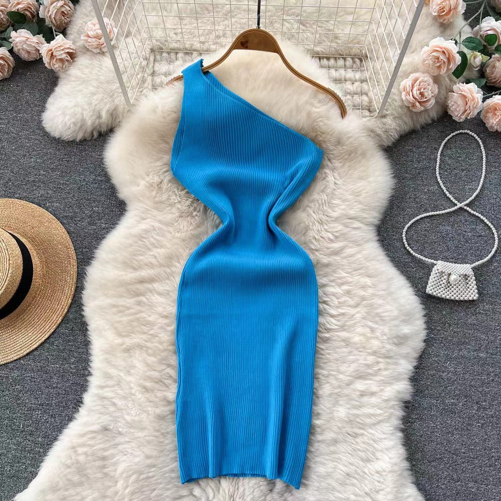 Women's Fashion Slim Fit Hip Knitwear Dress