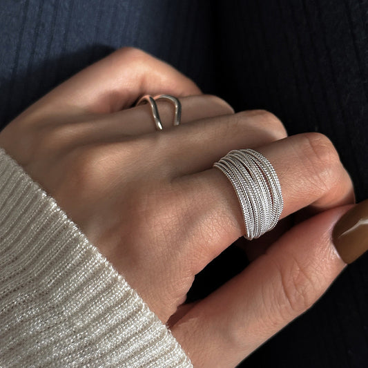 Women's Minimalist Multi-layer Line Winding Ring