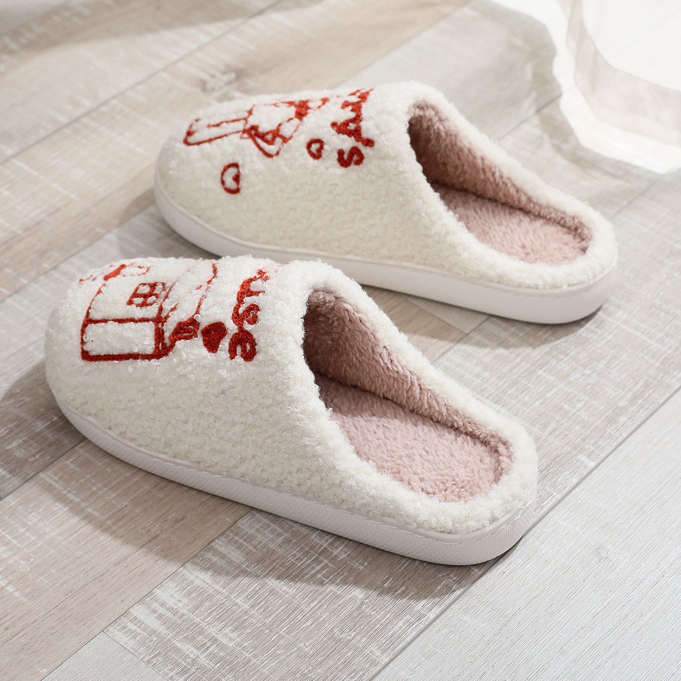 Men's And Women's Fashion Platform Plush Cotton Slippers