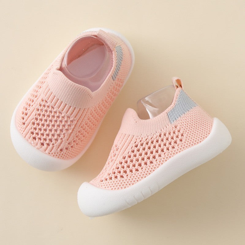 Baby Toddler Shoes Soft Bottom Non-slip Lightweight Flying Woven Shoes