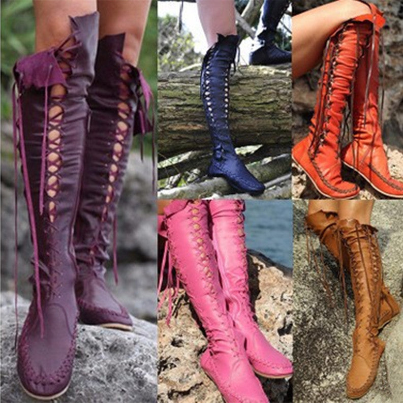 New Autumn And Winter Flat Boots Over The Knee Women's High Boots