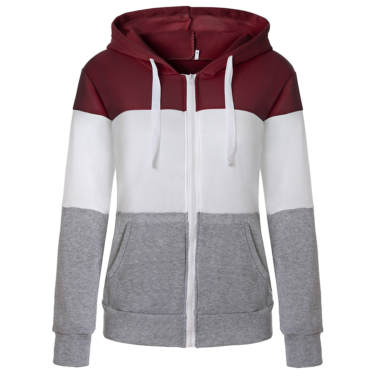 Colorblock Hooded Pullover Sweatshirt