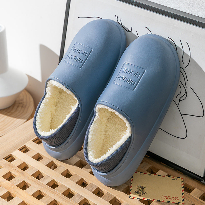 Water-proof Bag With Warm Home Home Cotton Slippers