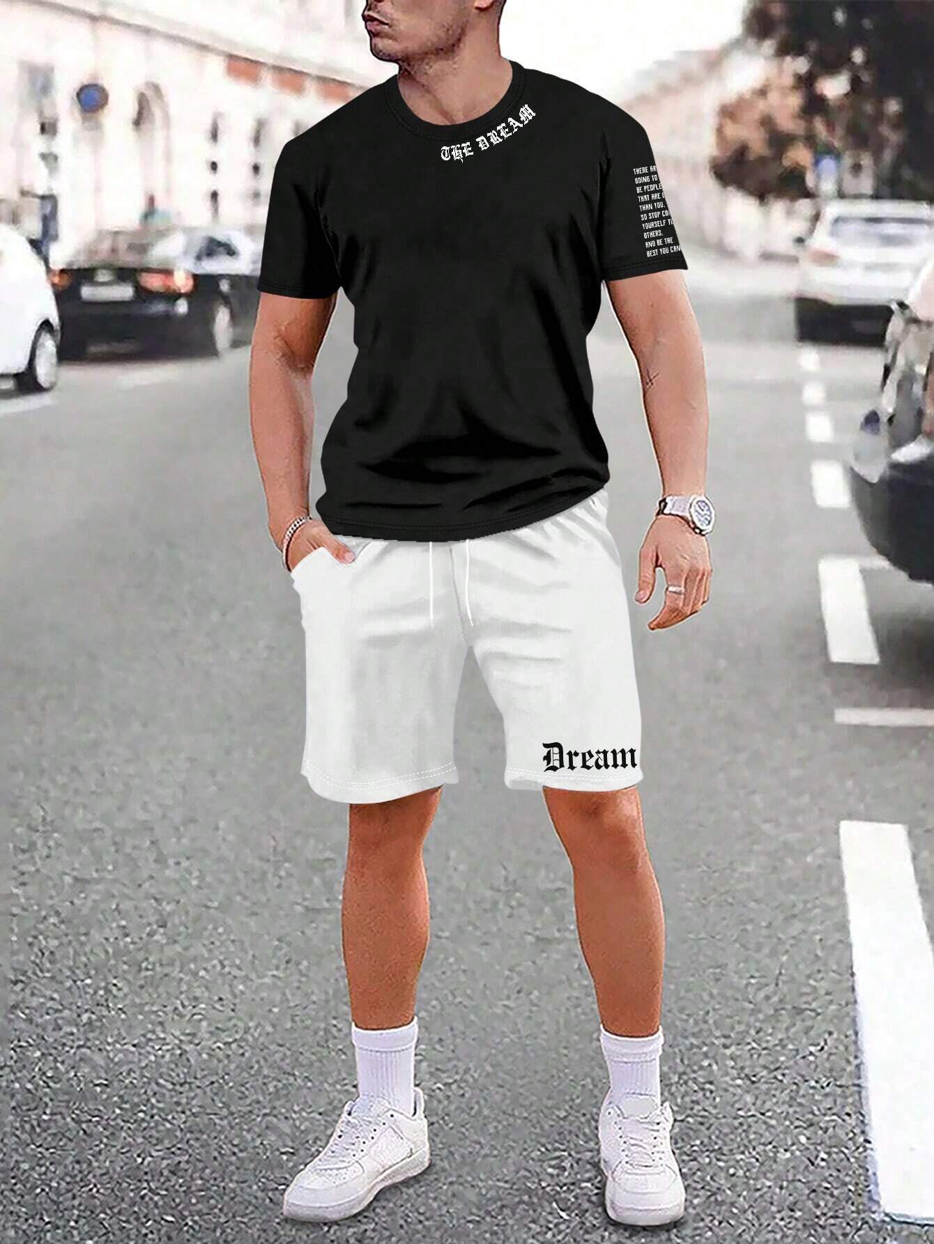 Sports Style Short-sleeved Shorts Thin Quick-drying Versatile Breathable Suit