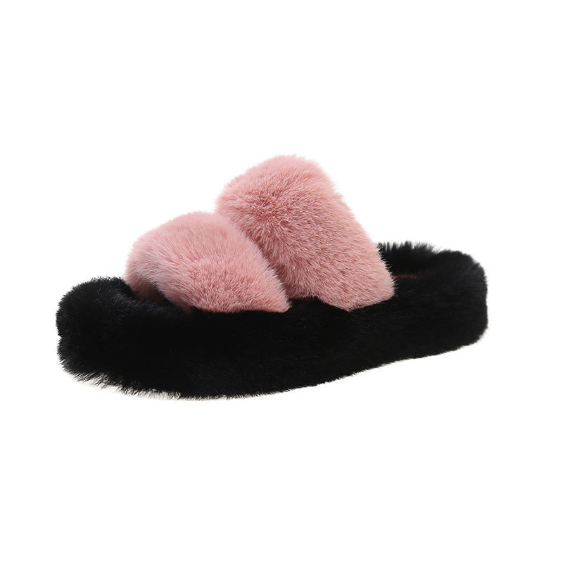 Thick Bottom Parallel Bars Plus Size Slippers Women's Fashion