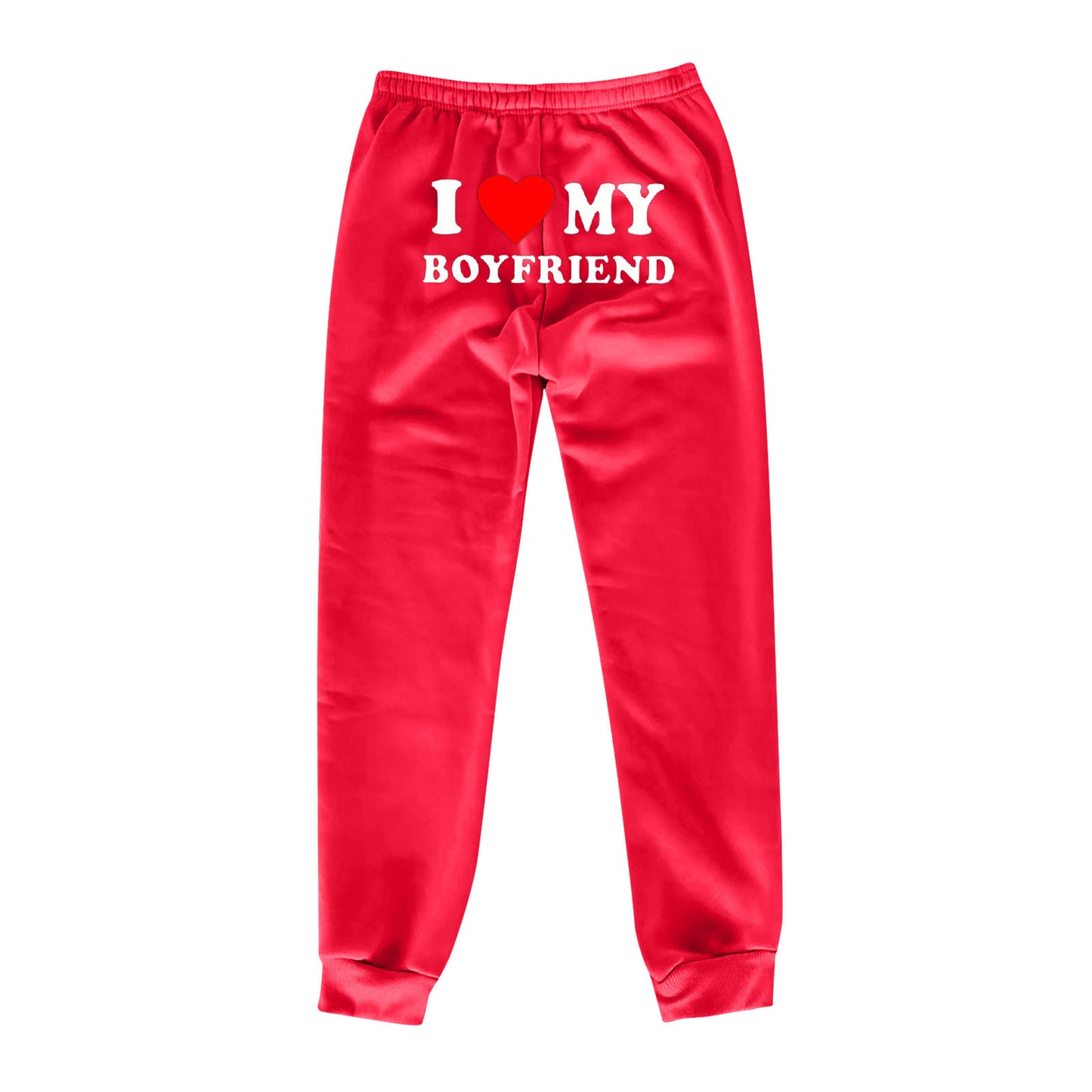 I Love MY BOYFRIEND Printed Trousers Casual Sweatpants Men And Women Sports Pants