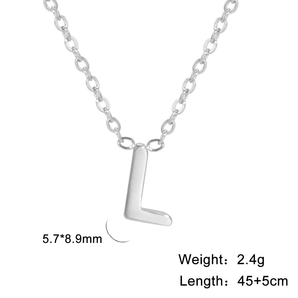 26 English Letter Steel Color Concentrate Polished Welding Cross Chain