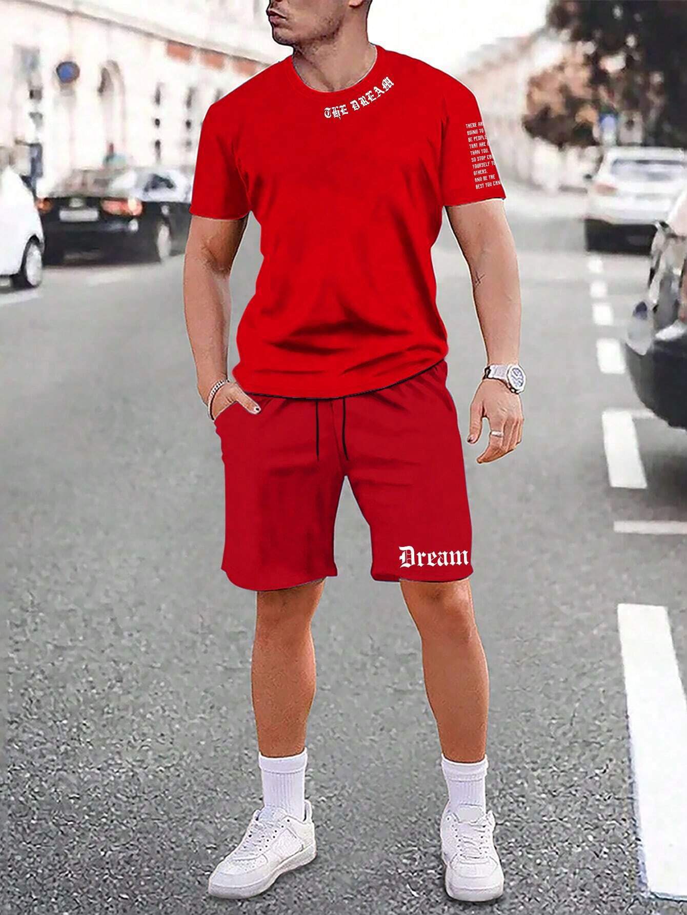 Sports Style Short-sleeved Shorts Thin Quick-drying Versatile Breathable Suit