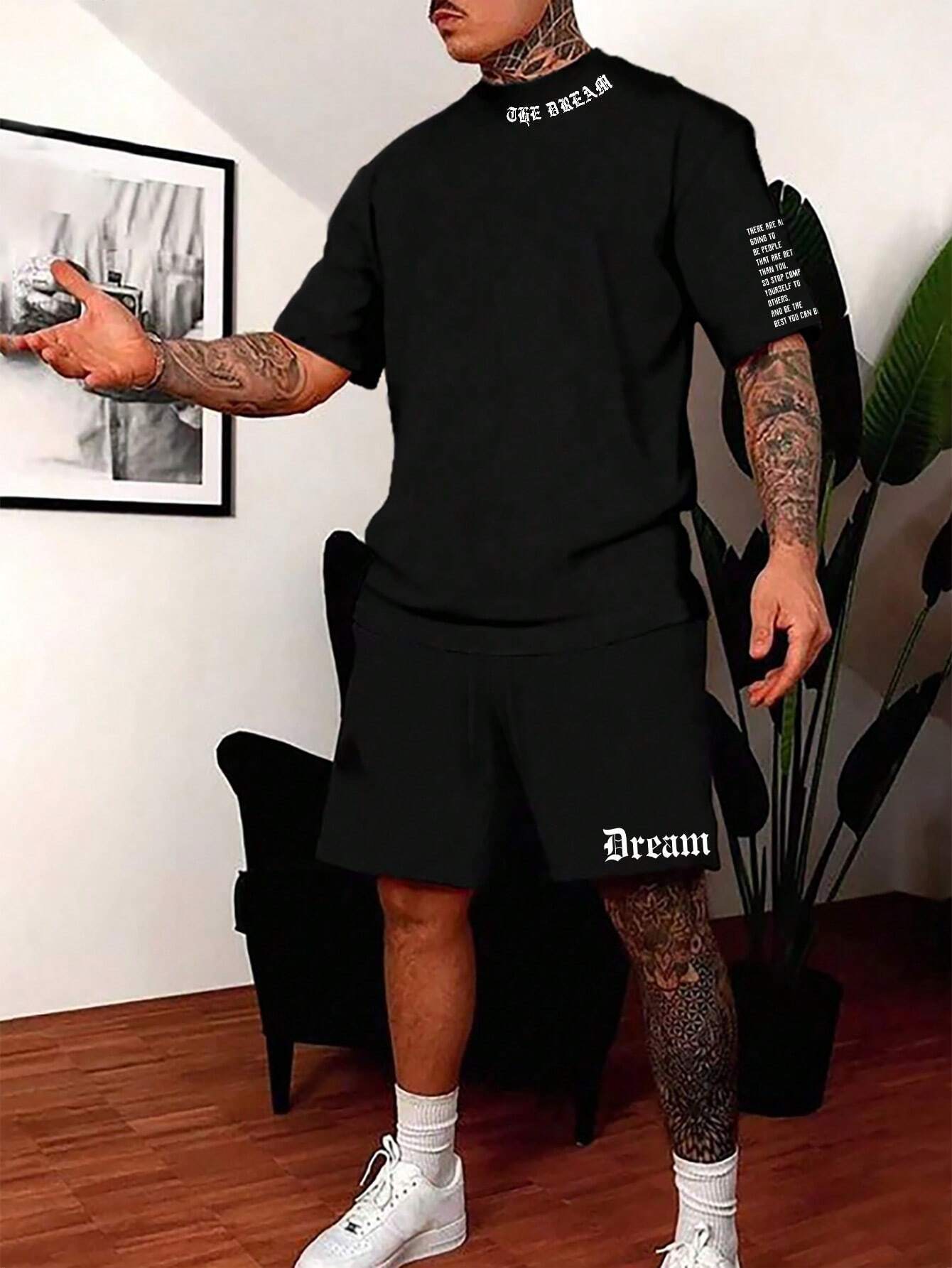 Sports Style Short-sleeved Shorts Thin Quick-drying Versatile Breathable Suit