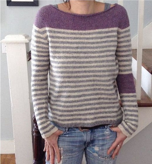 Round Neck Multicolor Loose Fashion Pullover Sweater