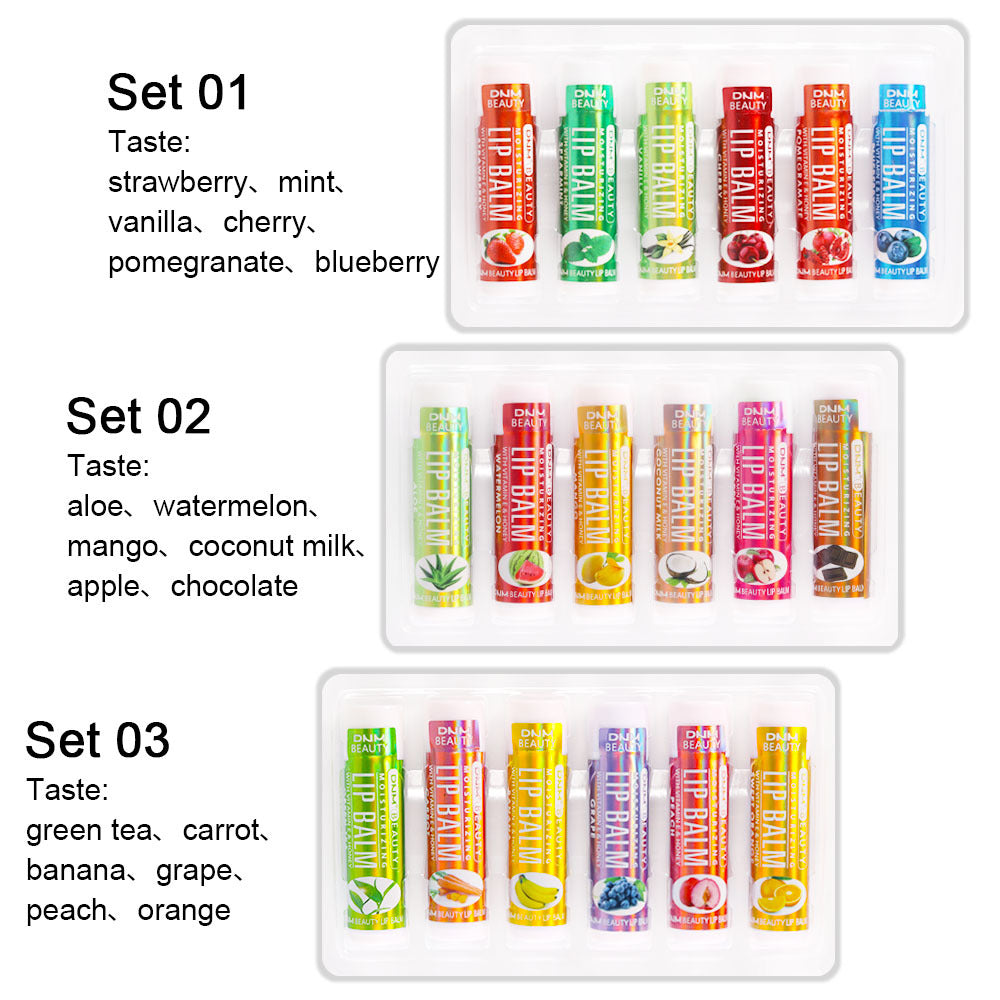 Fruit Flavor Moisturizing Water Lip Balm Suit