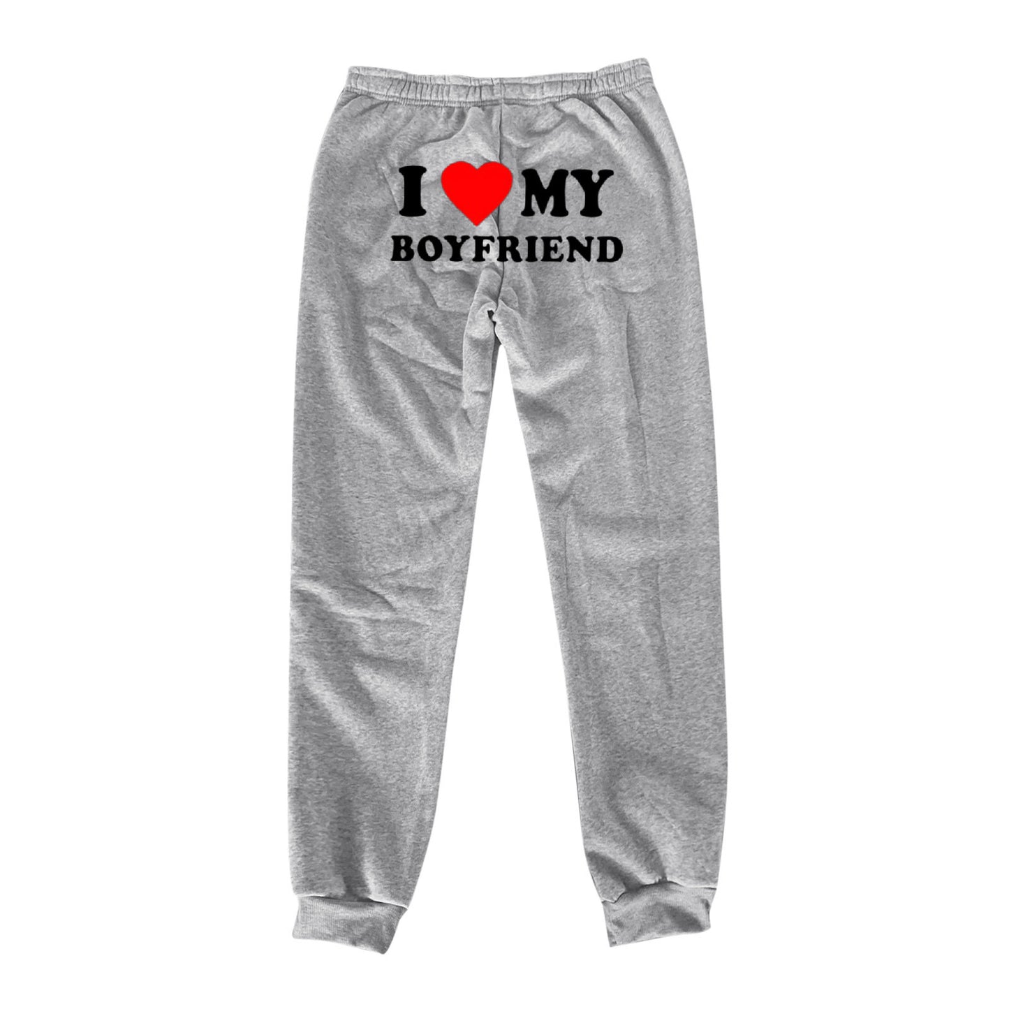 I Love MY BOYFRIEND Printed Trousers Casual Sweatpants Men And Women Sports Pants