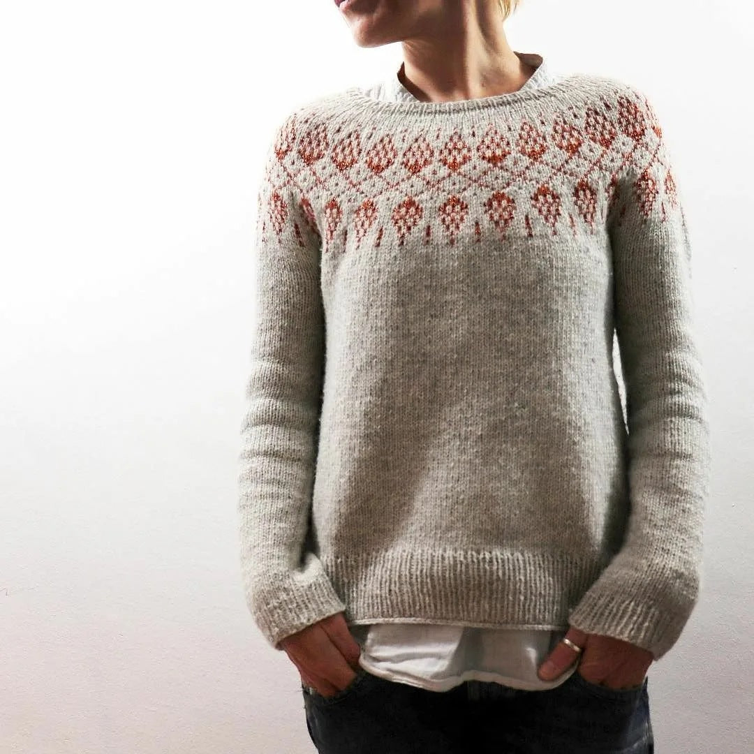 Round Neck Multicolor Loose Fashion Pullover Sweater