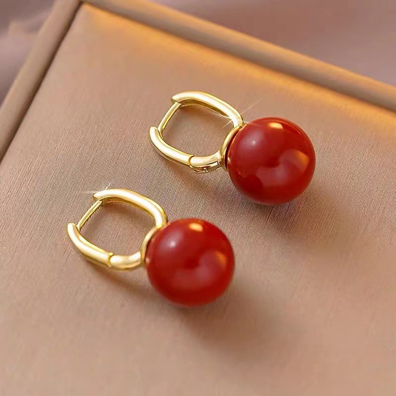 Elegant Retro Pearl Earrings Women's Fashion