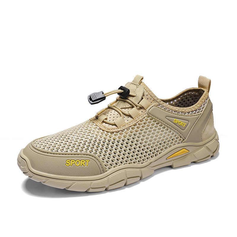 Plus Size Outdoor Mountaineering Hollow Men's Breathable Shoes