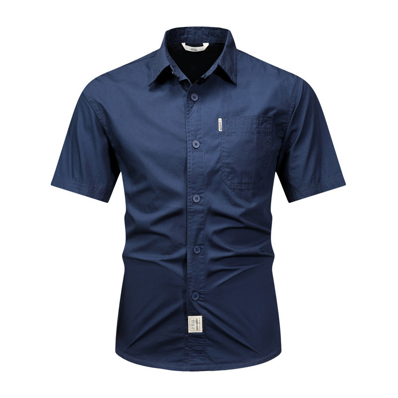 Thin Chic Half Sleeve Workwear Work Shirt Short Sleeve Casual