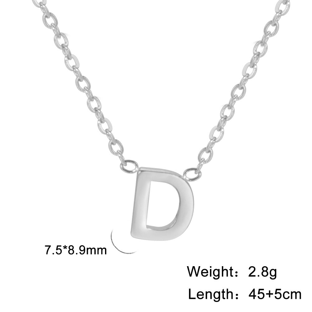 26 English Letter Steel Color Concentrate Polished Welding Cross Chain