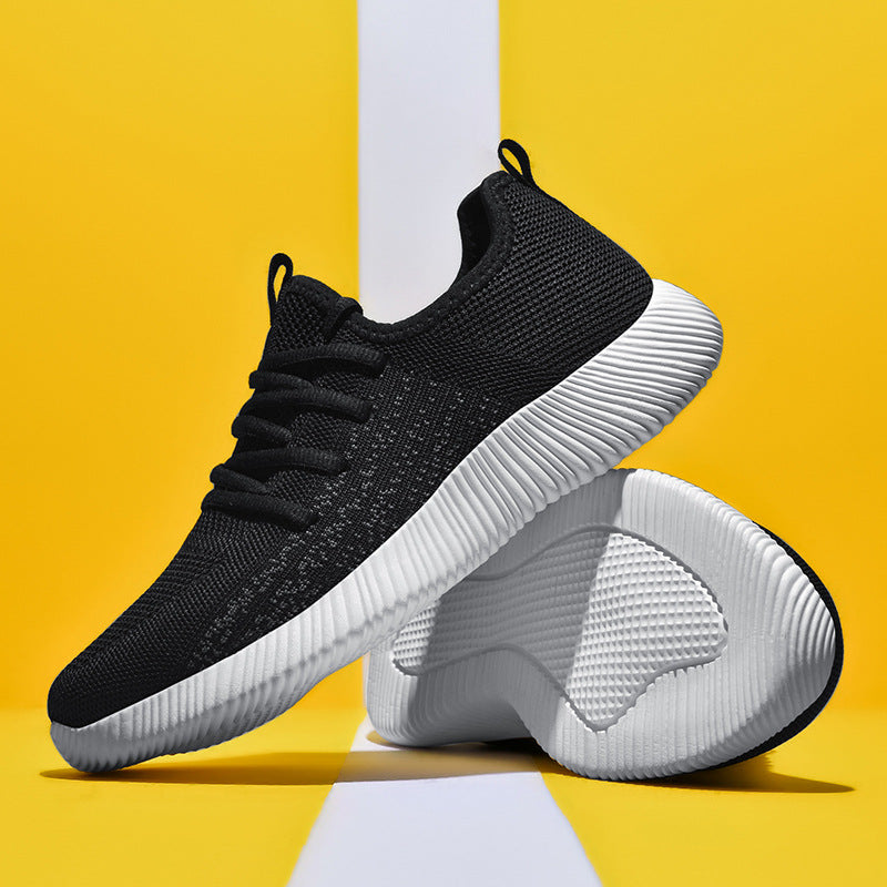 Platform Breathable Socks Shoes Comfortable Flyknit Versatile Casual Shoes