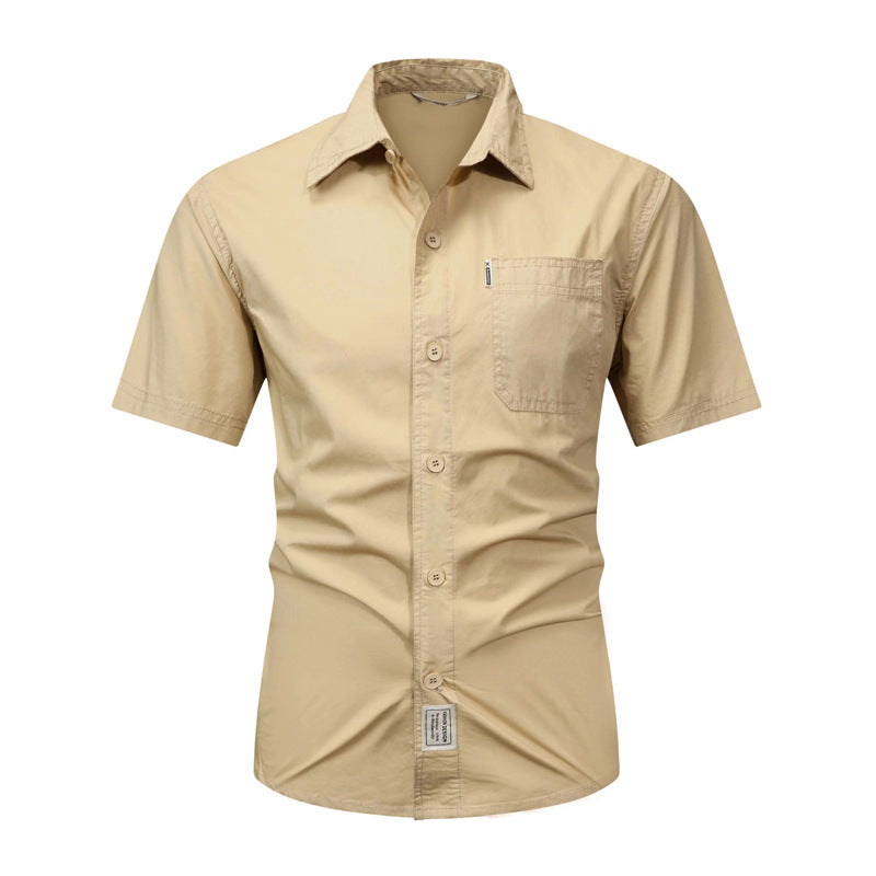 Thin Chic Half Sleeve Workwear Work Shirt Short Sleeve Casual