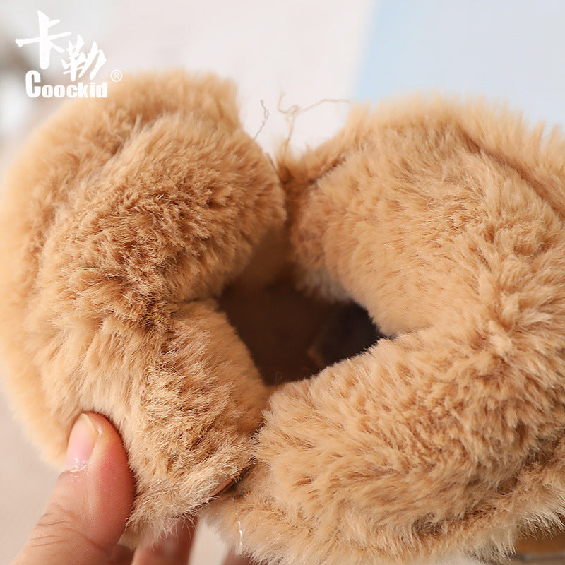 Children's Winter New Fleece-lined Thickening Thermal Cotton Shoes