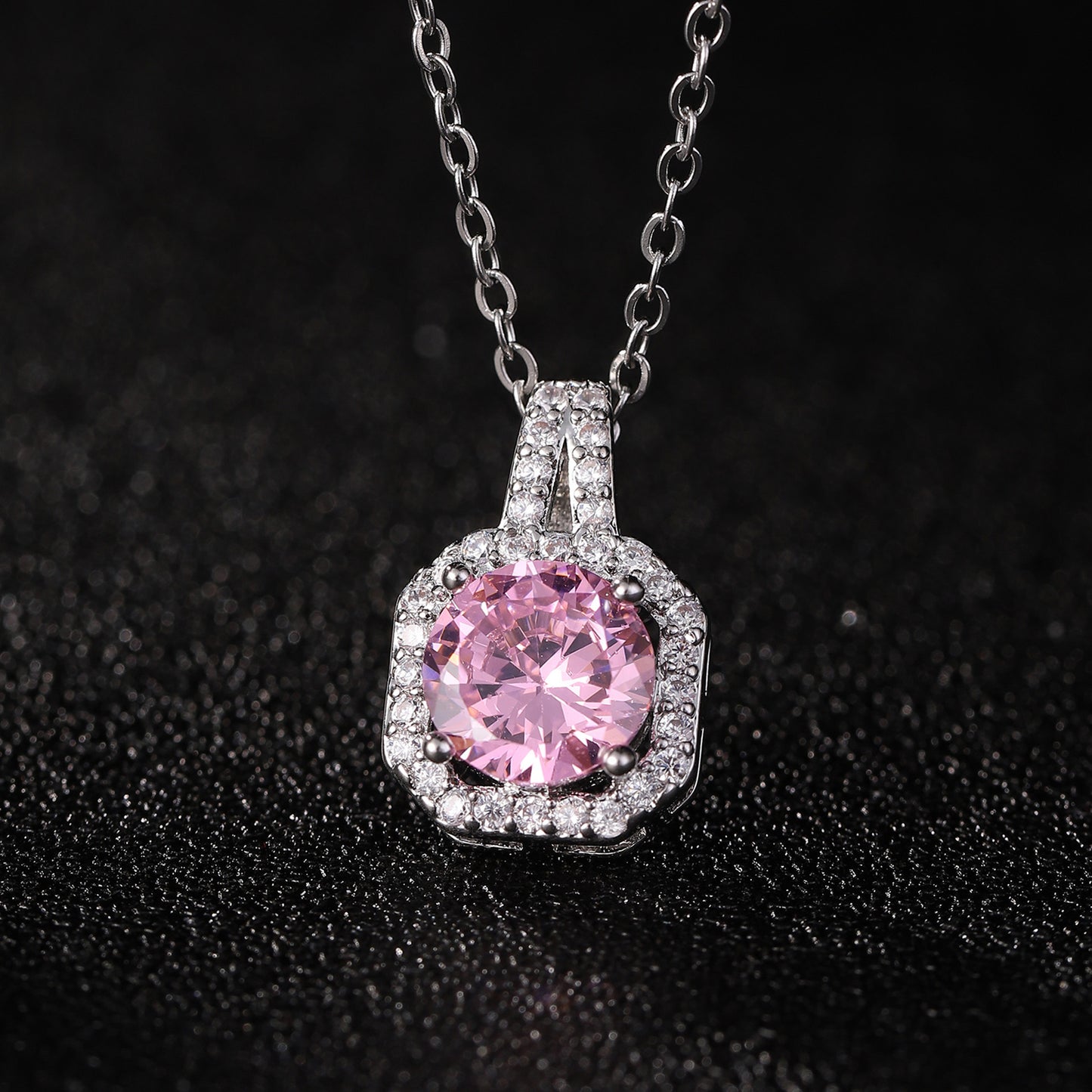 Perfume Bottle Pendant Necklace Women's Full Diamond