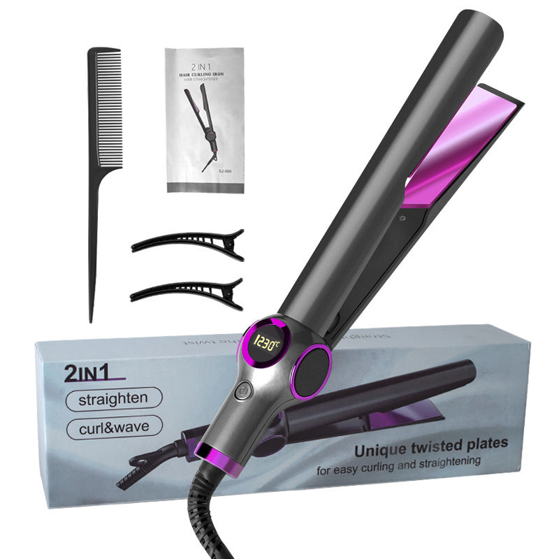 Digital Display Hair Straightener Dual-use Automatic Hair Curler