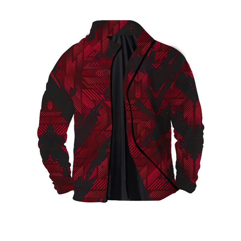 Men's Twill Digital Printing 3D Zipper Jacket