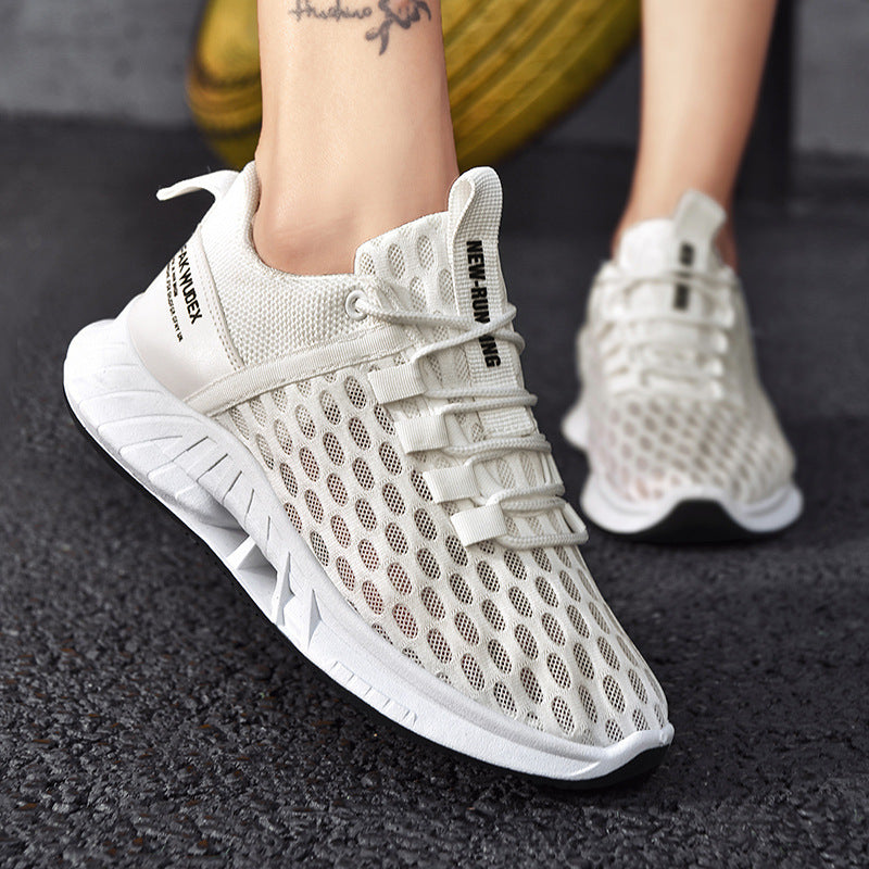 Men's And Women's Sports Shoes Flying Woven Mesh Sports Couple Shoes