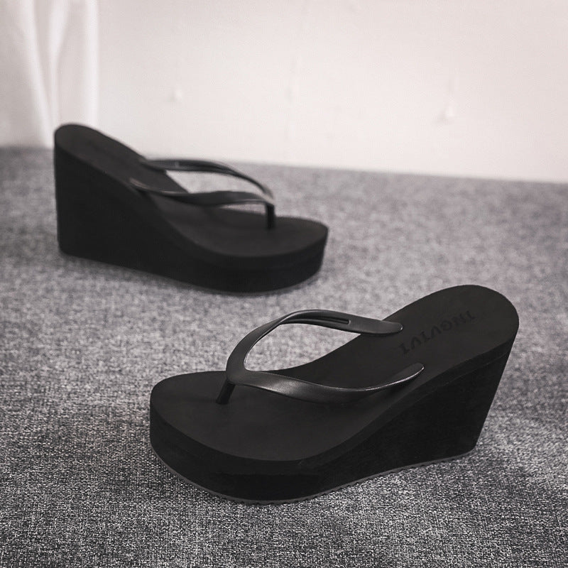 Damen-Slipper mit hohem Absatz, Sommerplattform