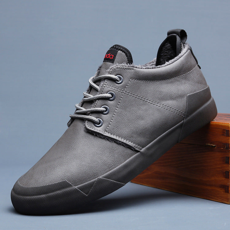 Fashion men shoes lace-up leather casual shoes Upper Material: PU Outsole Material: Rubber Closure Type: Lace-Up Fit: Fits true to size, take your normal size Shoes Type: Basic Pattern Type: Solid Department Name: Adult Feature: Breathable Feature: Waterp