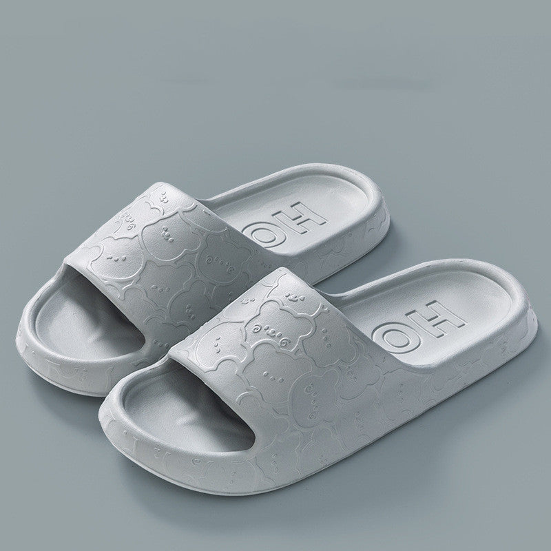 Unisex Household Bathroom Deodorant Outer Wear Thick Slippers